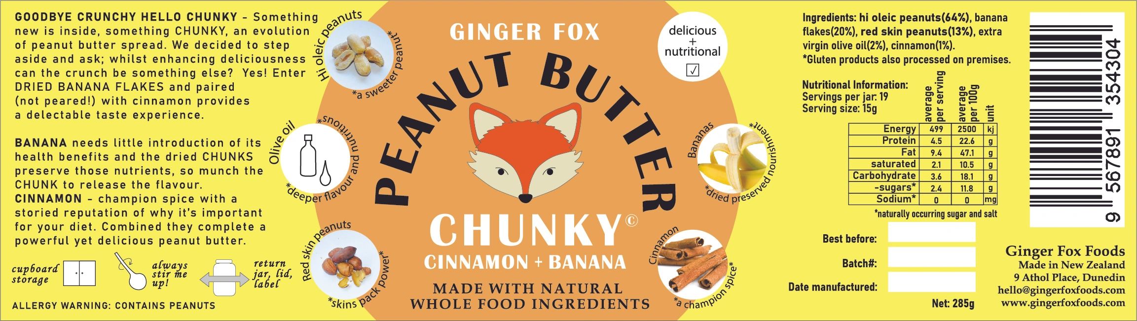 CHUNKY Ginger Fox Foods