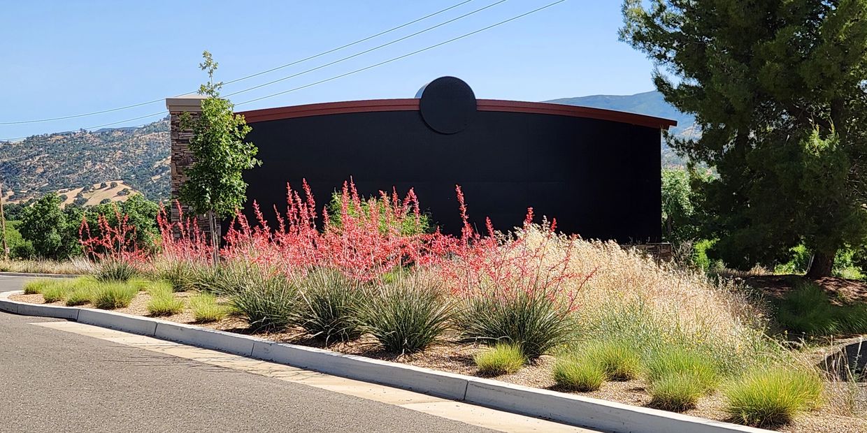 A small section of landscaping at Cache Creek Casino