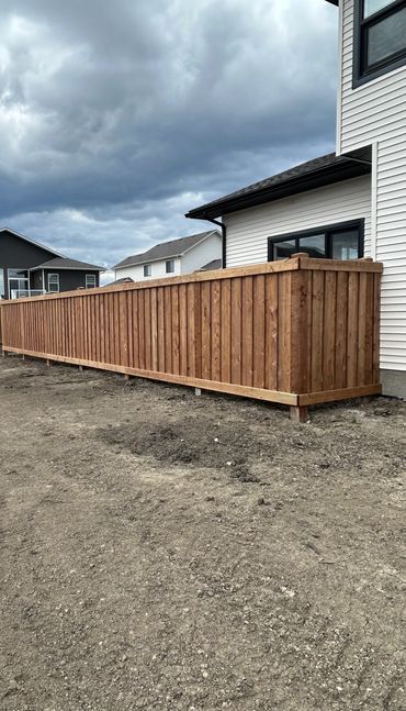 Full privacy pressure treated fence. 