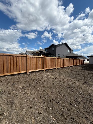 Full privacy pressure treated fence.