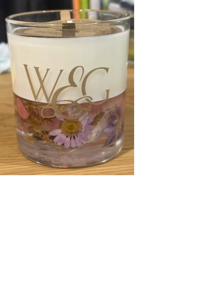 One Of Our Beautiful, Unique, Floral Gel Candles
