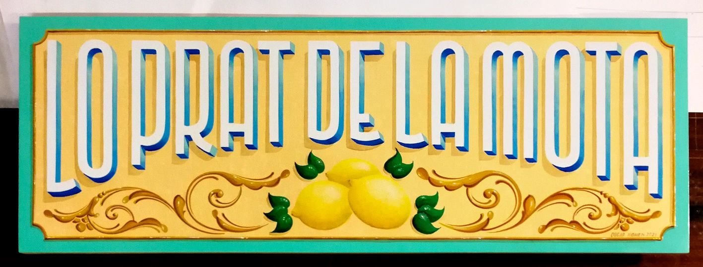 Rotulación tradicional a pincel para una casa en el Delta del Ebro