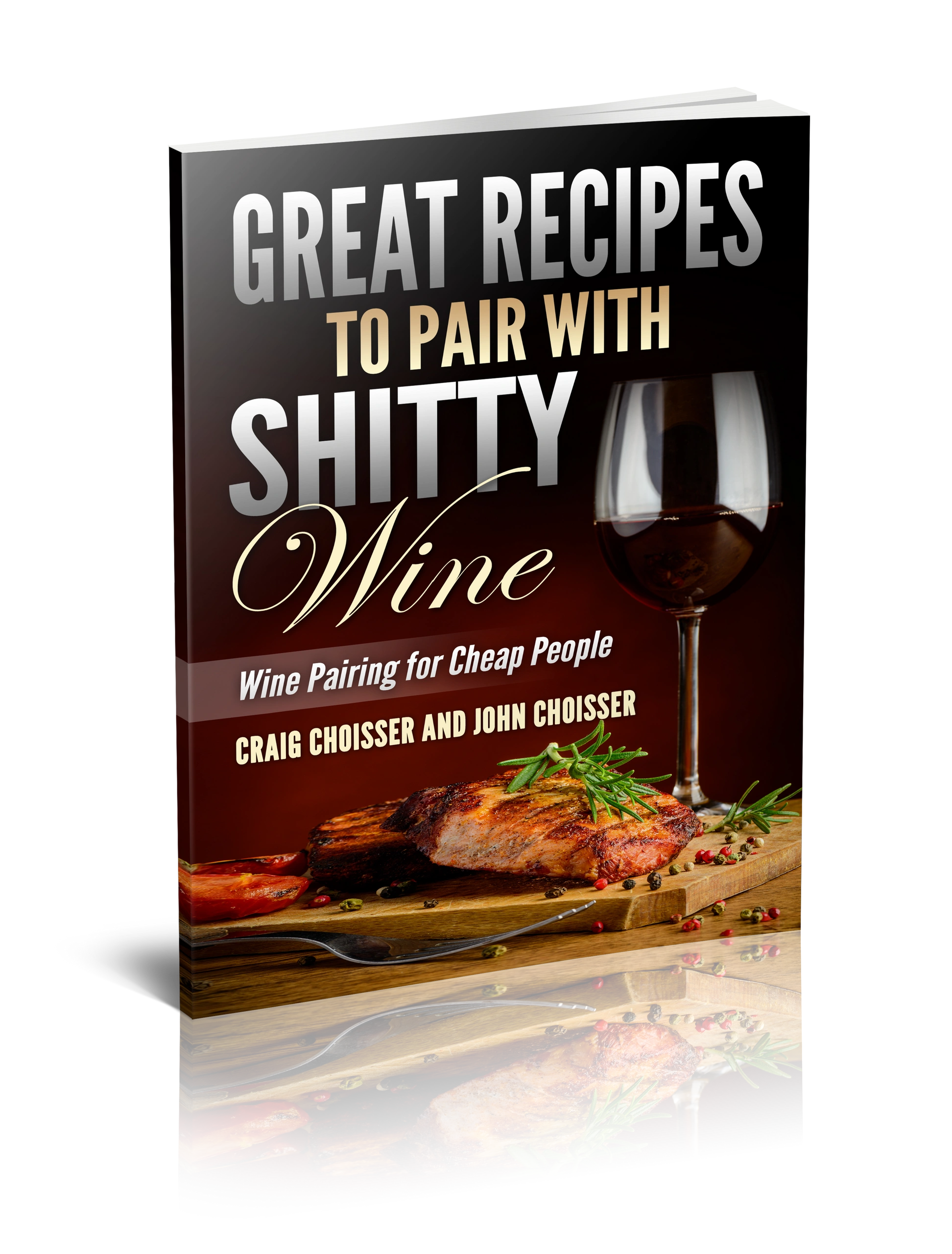 book cover for great recipes wine pairing