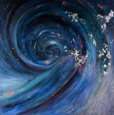 ≤peinture mixte, "Abisme-Abyss-Abismo" by Coralys≤