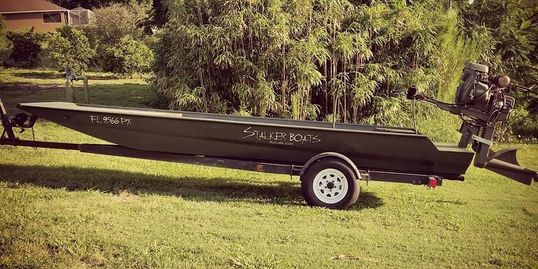 Stalker Boat profile on trailer.