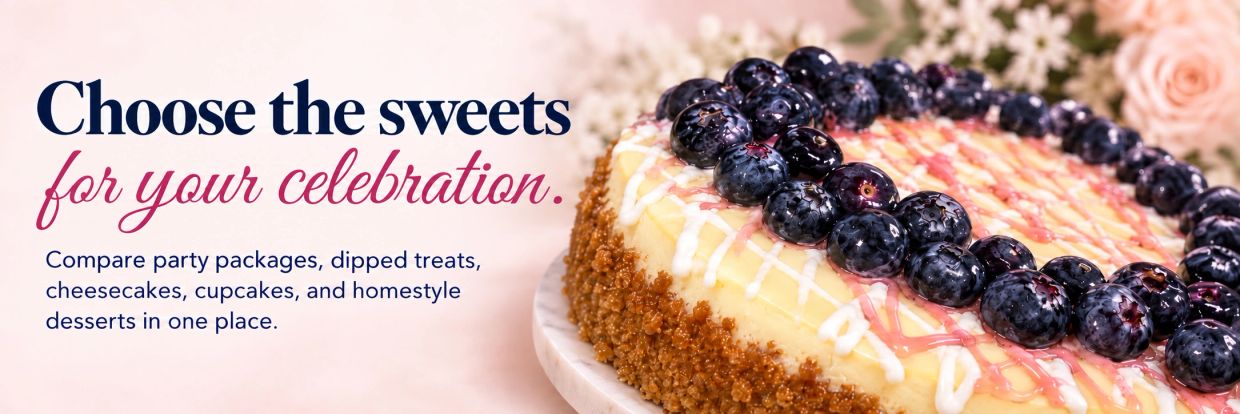 Blueberry cheesecake for celebrations.