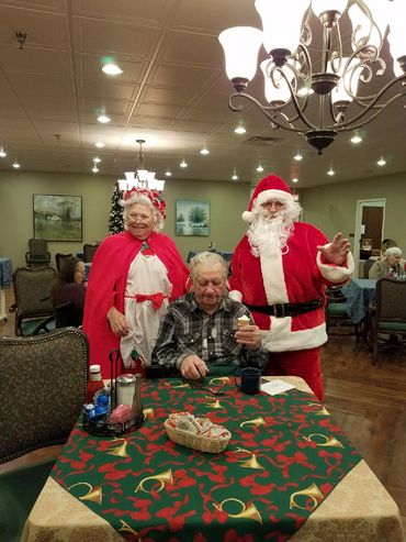 I took Santa and Mrs. Claus to local nursing homes to bring Christmas joy and gifts to our local her