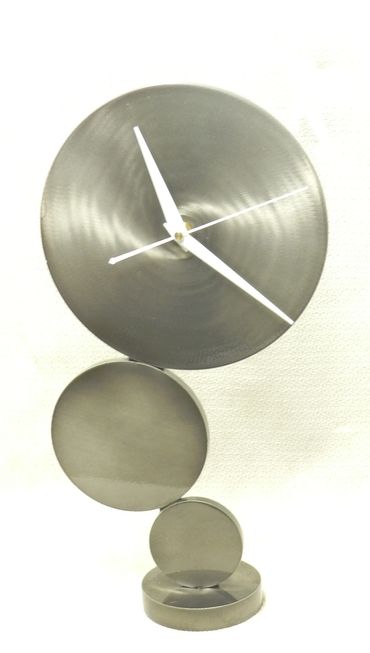 Thrice, an all aluminum powder coated clock sculpture, one of my first but certainly not last!
