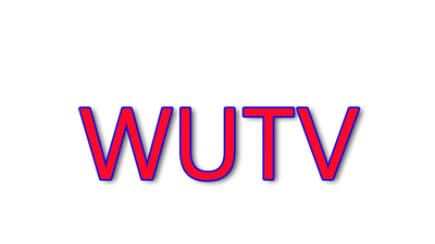 Red and blue graphic of WUTV logo