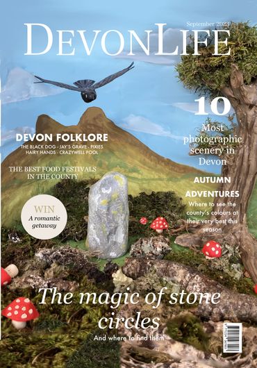 Devon Life Magazine mock up from 3D diorama 
