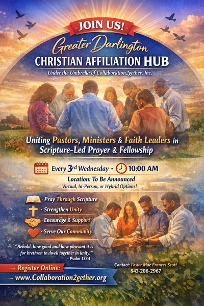 The Greater Darlington Christian Affiliation Hub exists to unite faith leaders across denominations 