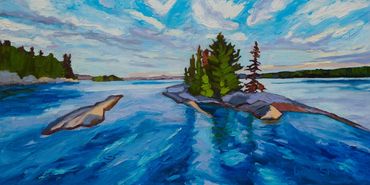 Summer Days, 20"hx40"w. unframed price $890  Available at Temagami cottage studio.