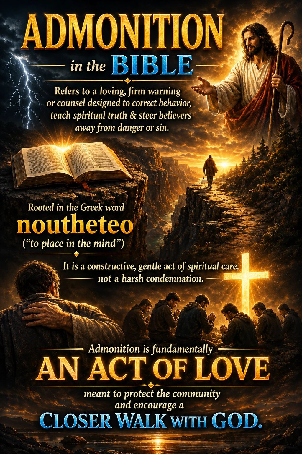Explanation of admonition in the Bible as a loving, constructive act guiding believers closer to God.