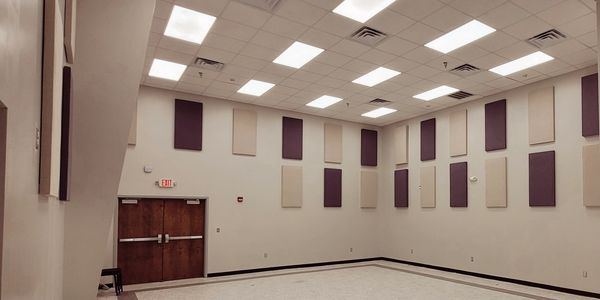Acoustic Panels in a band room