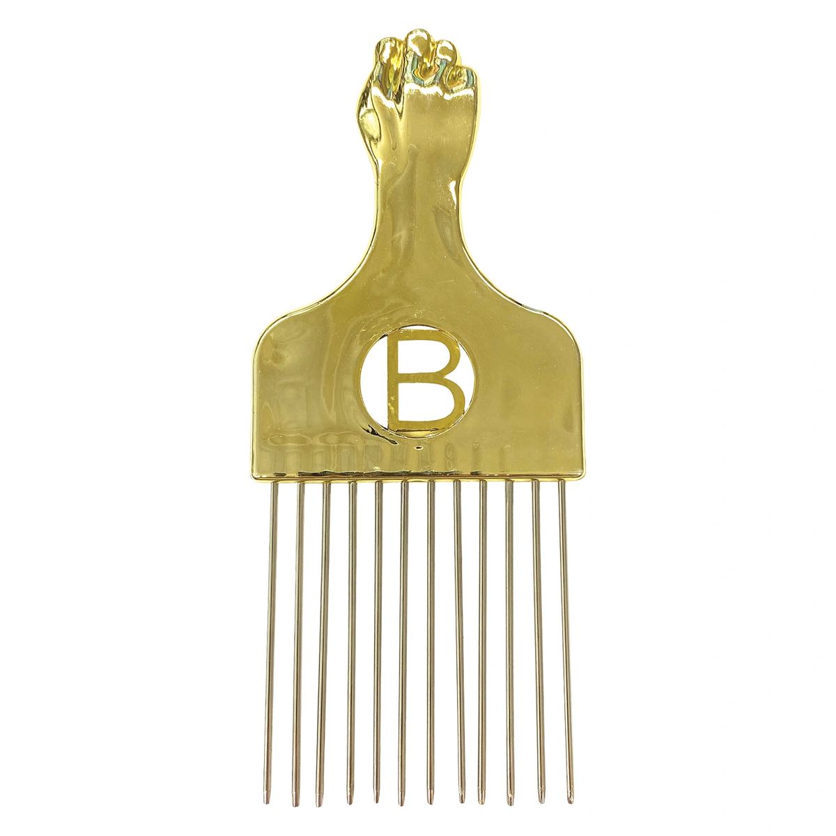 Gold Fist Metal Pik Styling Comb