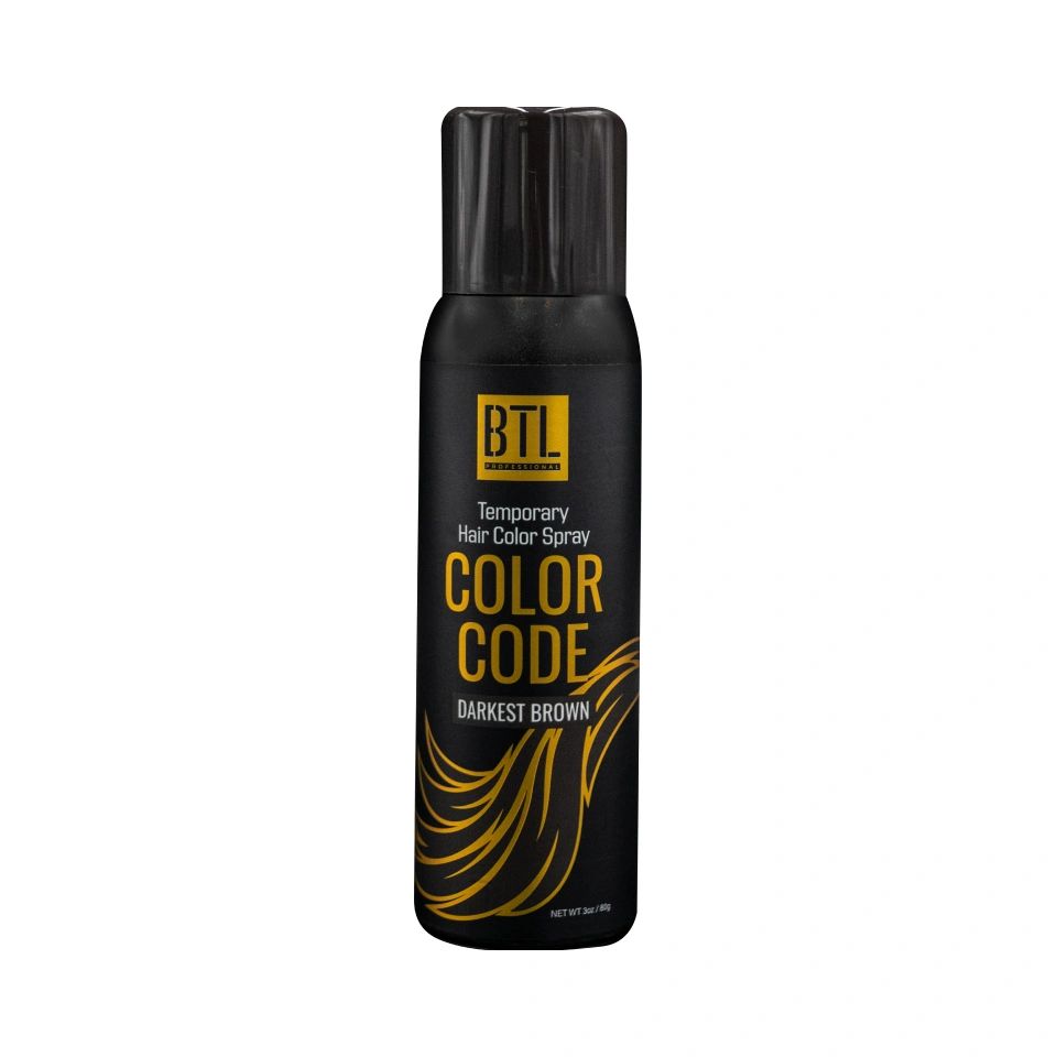 BTL Color Code Temporary Hair Spray - DARKEST BROWN