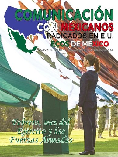 Woman saluting Mexican flag on military day cover.
