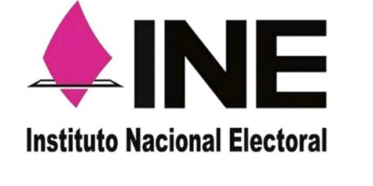 Logo of the Instituto Nacional Electoral with a pink diamond symbol.