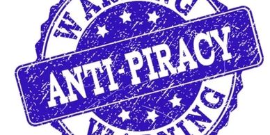 Blue stamp with white text reading 'ANTI-PIRACY WARNING.'