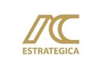 Golden logo with stylized letters and the word 'ESTRATEGICA'.