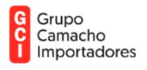 Logo of Grupo Camacho Importadores with red GCI letters.