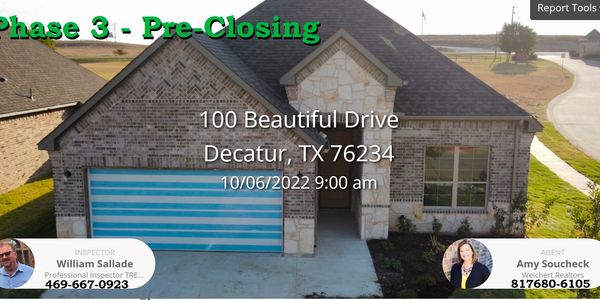 Phase 3 home inspection for Amy Soucheck 817-680-6105