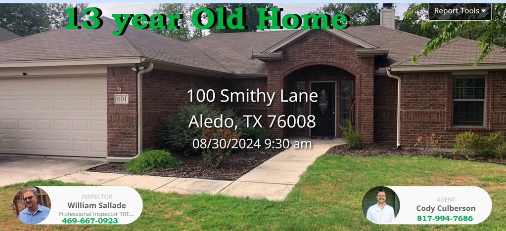 Inspection on a 13 year old home for Cody Culberson 817-994-7686