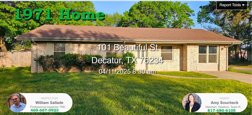 Home inspection for Amy Soucheck 817-680-6105