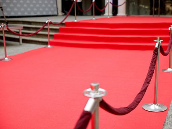 closeup shot of red carpet 