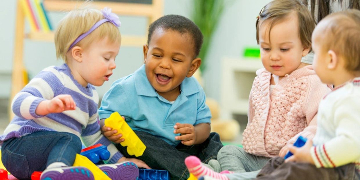 one year old children playing
