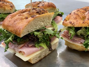 Ham and cheese sandwiches
 