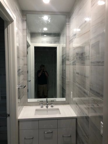 Custom mirror installation, NJ