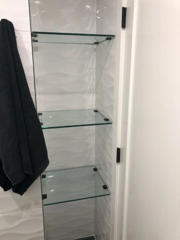 Glass closet shelving, NJ