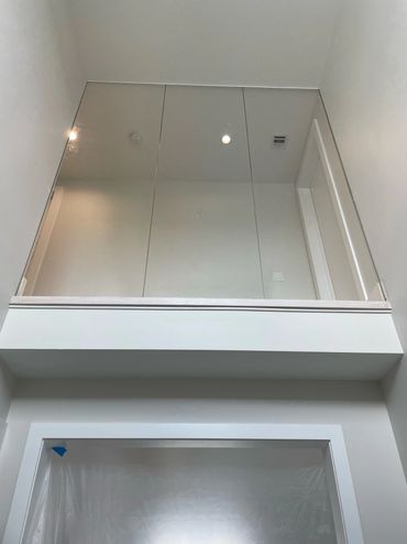 Interior glass railing install, NJ