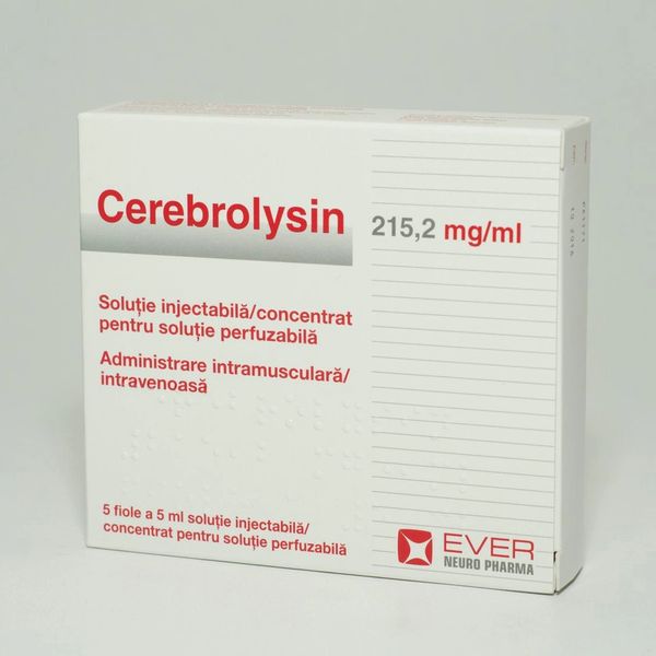 Box of Cerebrolysin injectable solution by Ever Neuro Pharma.