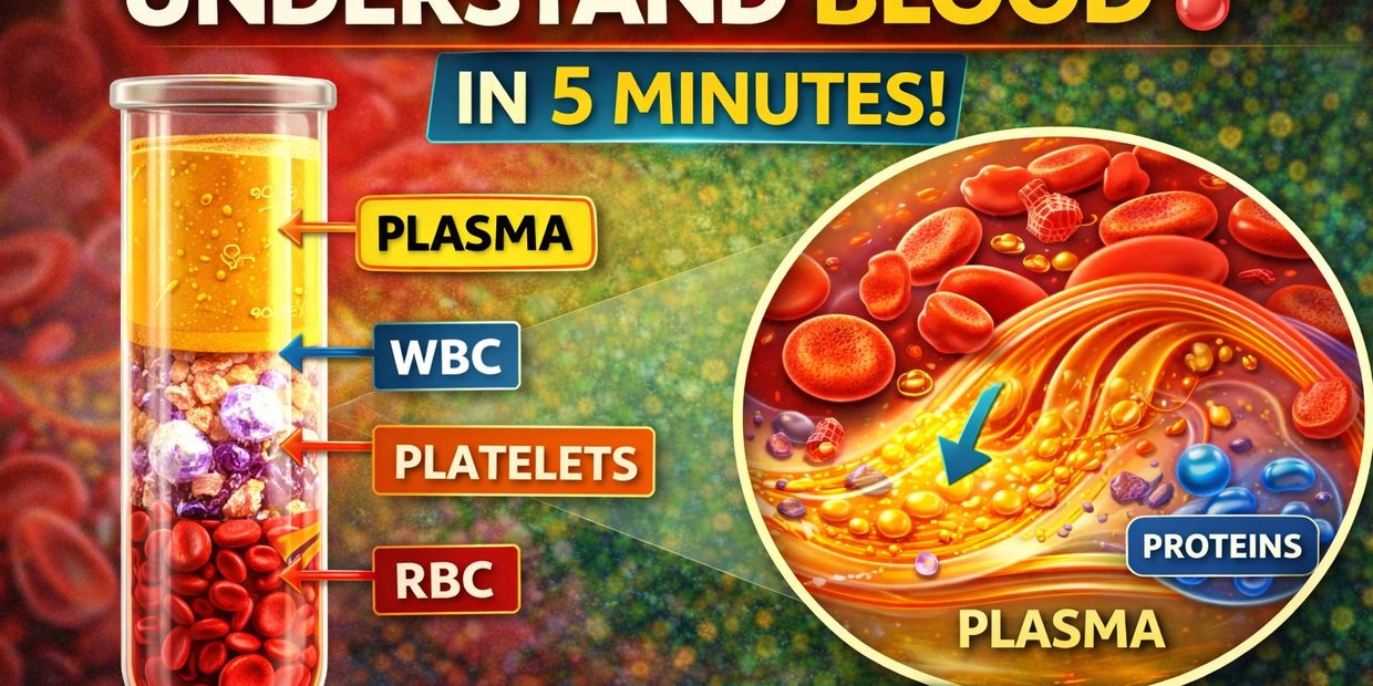 Blood & Its Components Explained in 5 Minutes & How Plasma Is Made | Class 10 Biology
