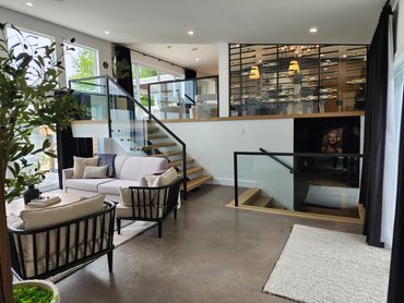 Modern interior photos of this beautiful Lux air B&B rental!