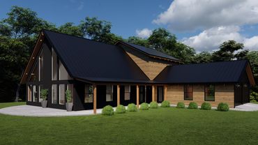 3d rendering of this post and beam house