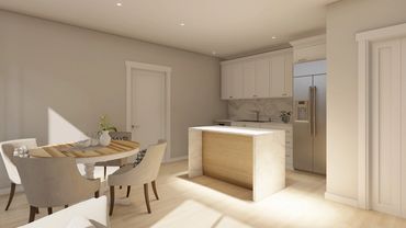 3D render of In law suite kitchen