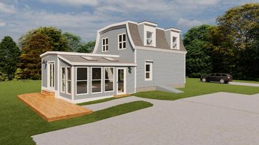 two story home with sunroom