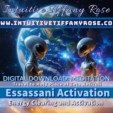 Digital meditation download featuring alien Essassani activation for energy clearing.