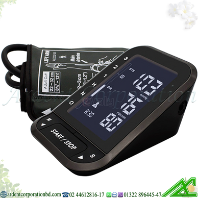 1byone Upper Arm Digital Blood Pressure Monitor with Easy-to-Read Backlit  LCD, White