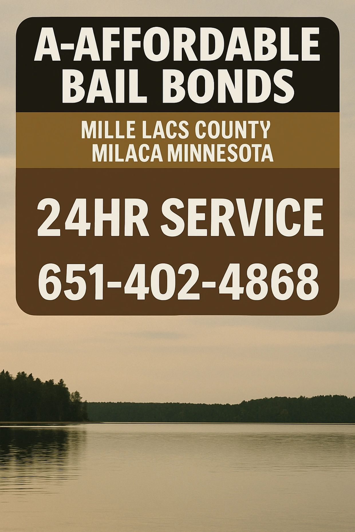24hr Bail Bondsmen
Affordable Bail Bonds
Bail Bonds
DWI Bail Bonds
Milaca Bail Bonds
Mille Lacs County Jail
Minnesota Bail Bonds