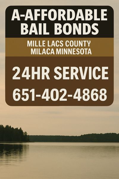24hr Bail Bondsmen
Affordable Bail Bonds
Bail Bonds
DWI Bail Bonds
Milaca Bail Bonds
Mille Lacs County Jail
Minnesota Bail Bonds