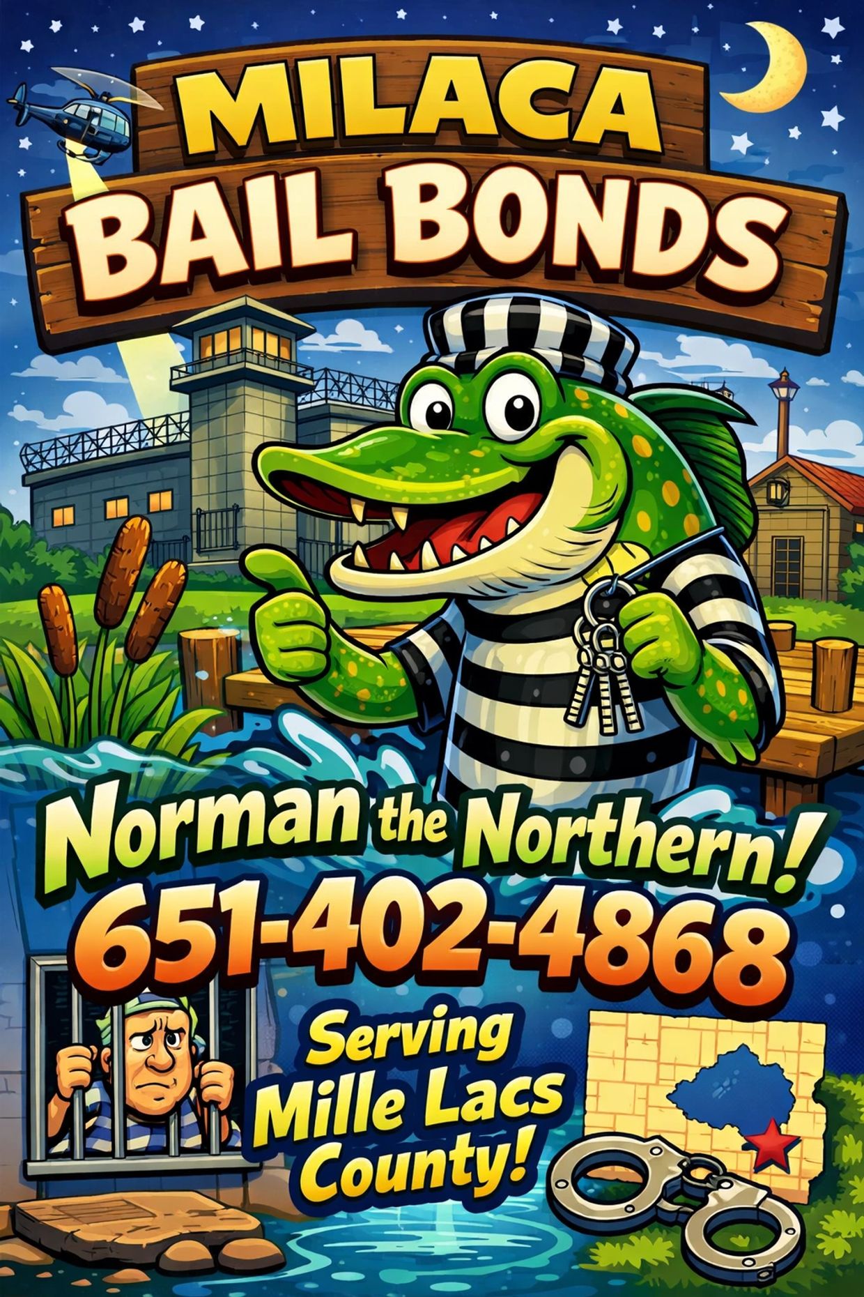 milaca bail bonds
mille lacs bail bonds
norman the northern
651-402-4868
