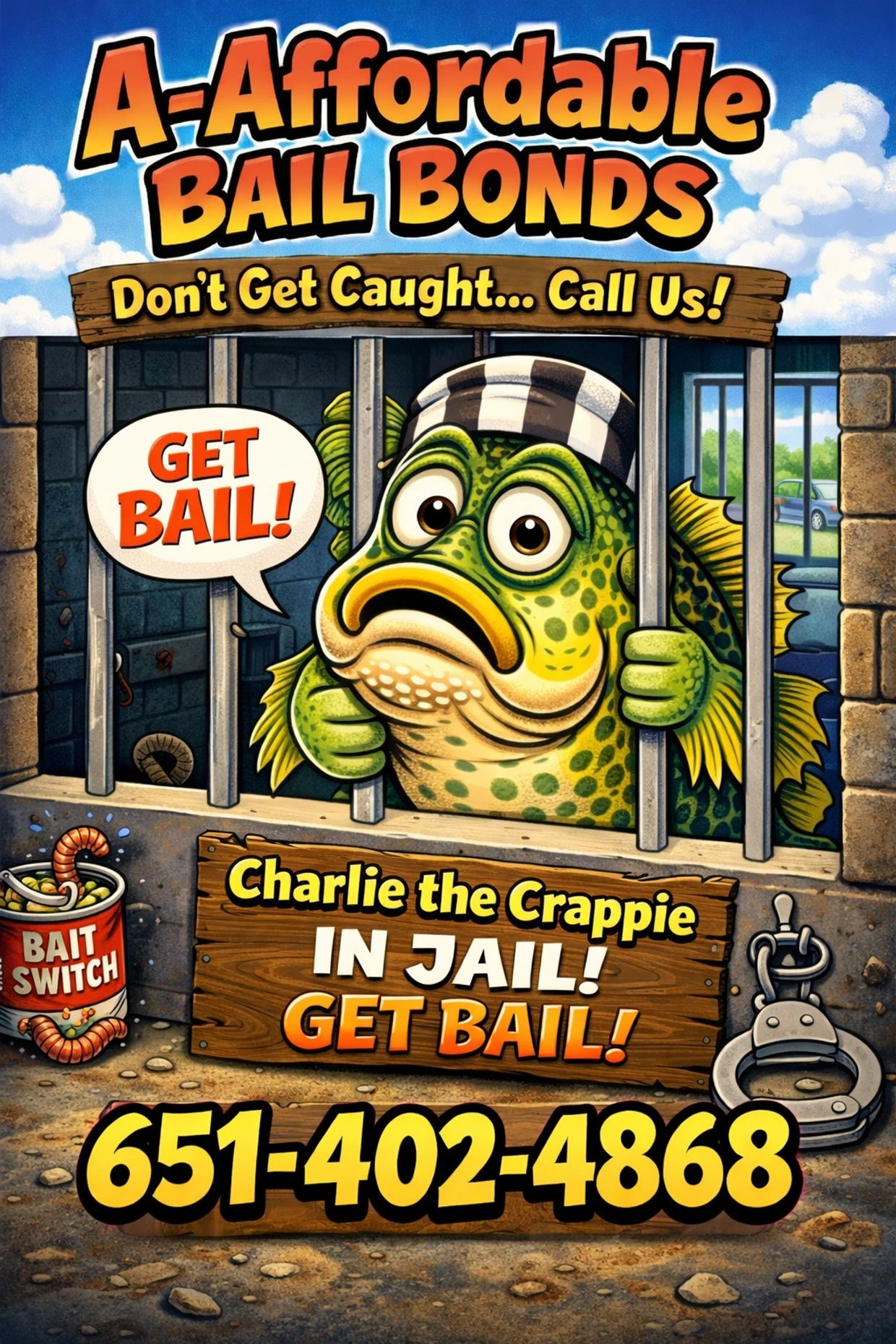 washington county bail bonds
stillwater 
charlie the crappie
a-affordable bail bonds
