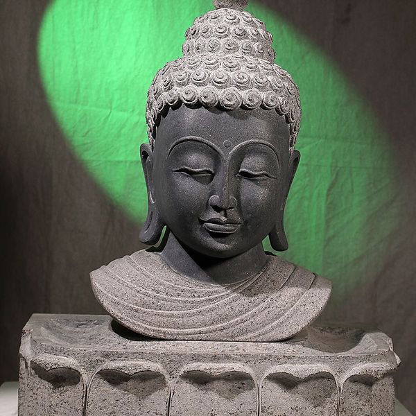 Black stone Buddha Sculpture 