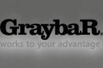 Logo with text 'GraybaR' and a tagline.