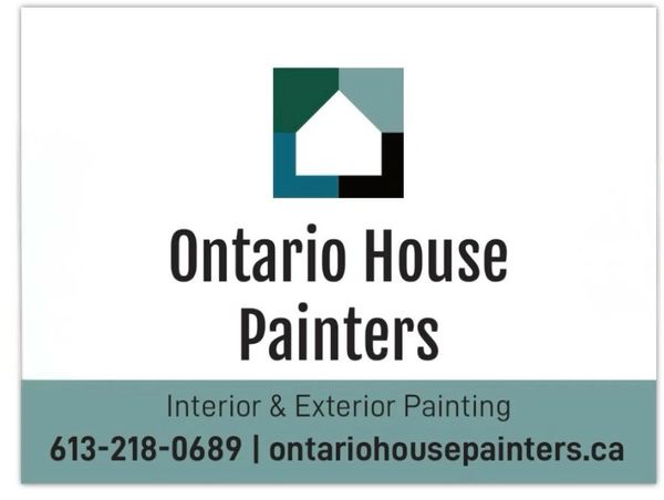 Business card for Ontario House Painters offering interior and exterior painting services.