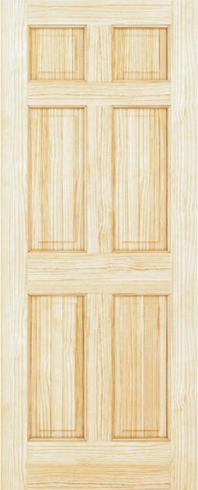 6 Panel Pine Interior Door Slab